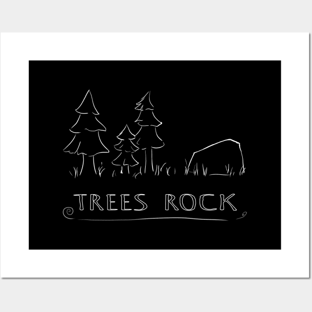Trees Rock Wall Art by ThinkingSimple